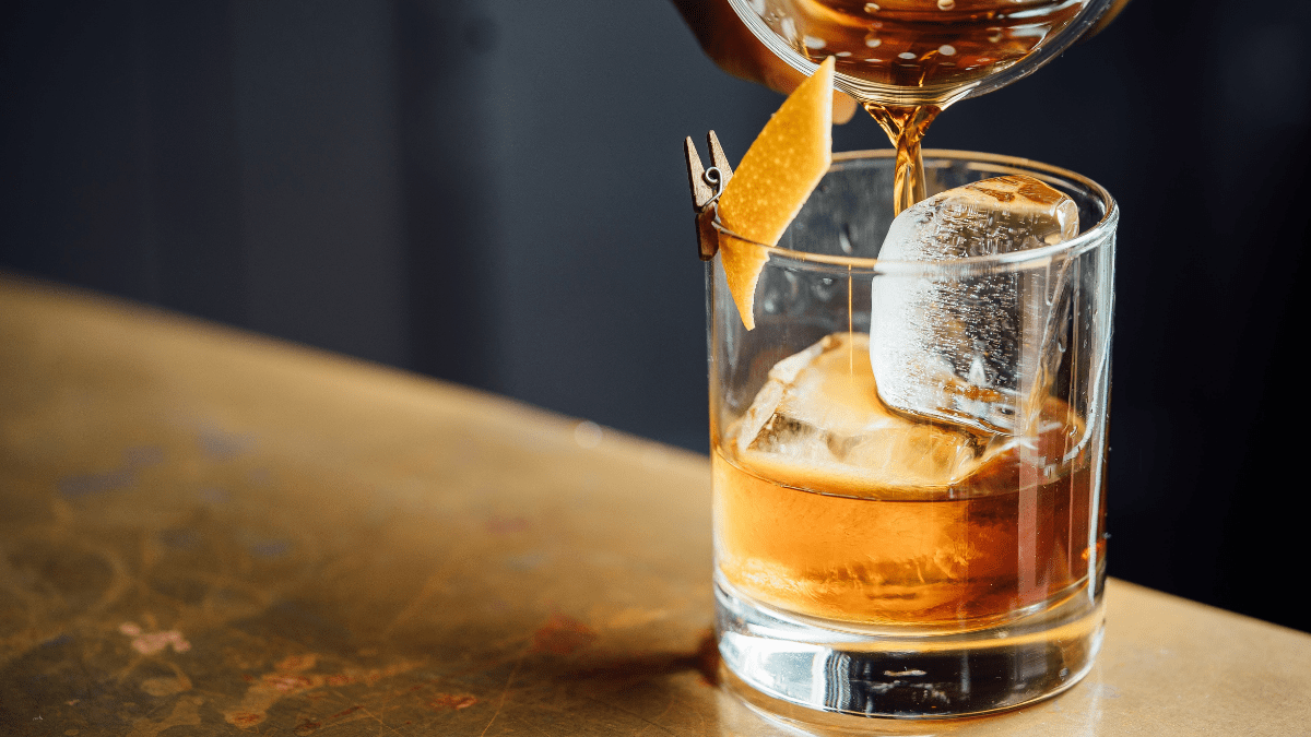 Glass of scotch whisky